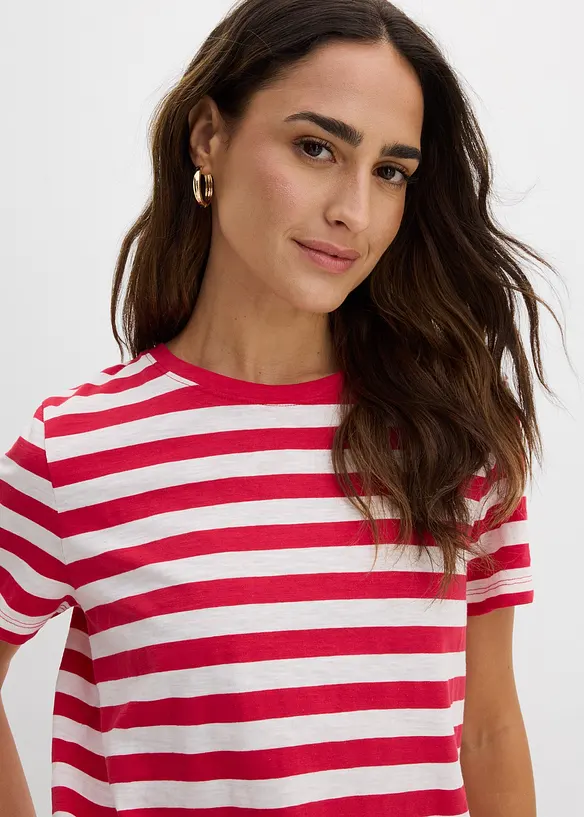 T-shirt con scollo rotondo in cotone (pacco da 2), bonprix