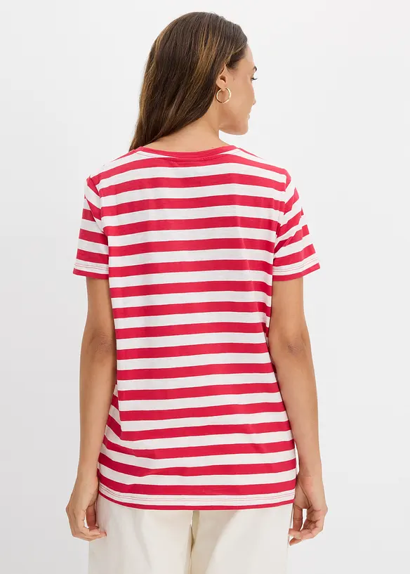 T-shirt con scollo rotondo in cotone (pacco da 2), bonprix