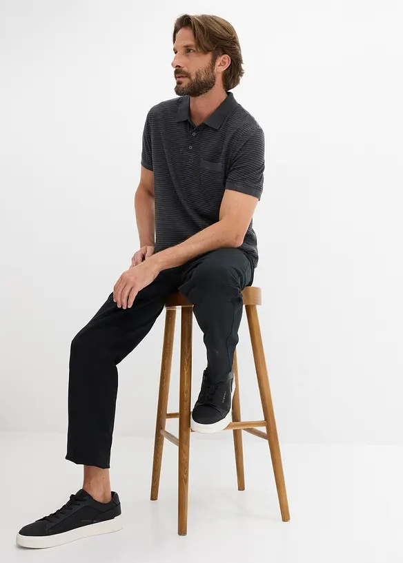 Polo a maniche corte in look lavato, bonprix