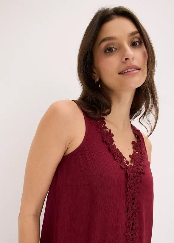 Top in crinkle operato, bonprix