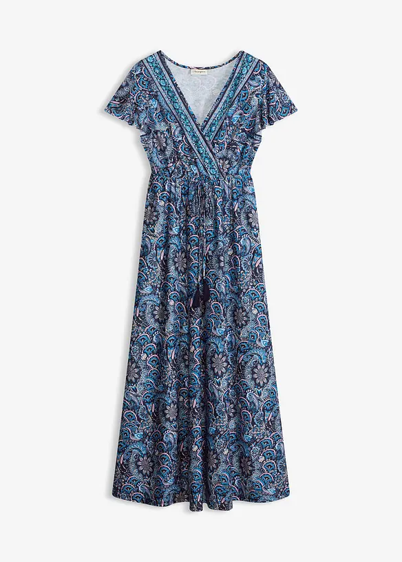 Abito lungo in jersey fantasia, bonprix