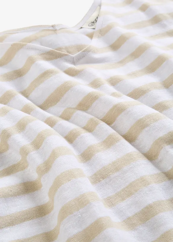 Maglia in puro lino con maniche a pipistrello, bonprix