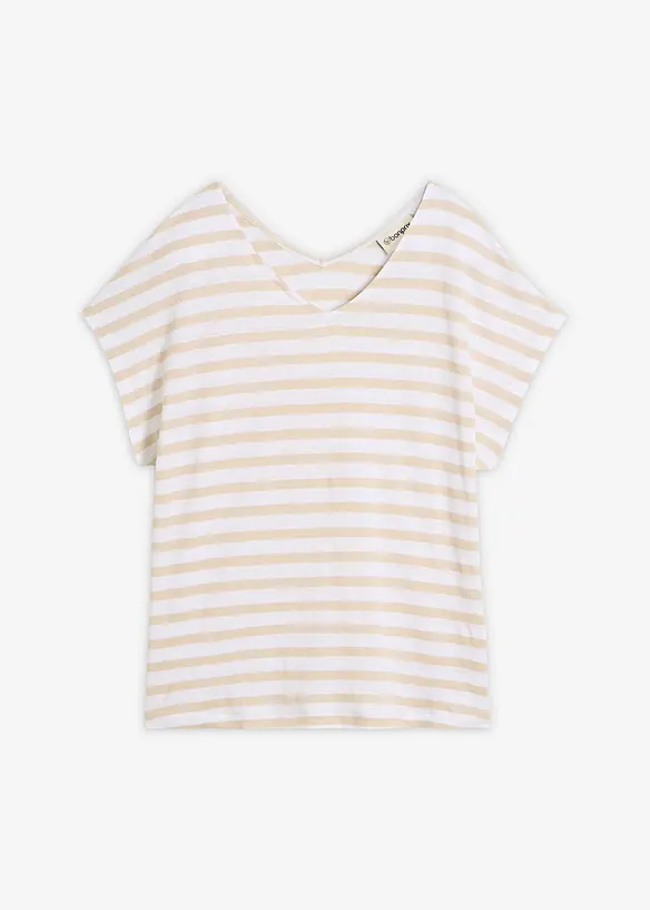 Maglia in puro lino con maniche a pipistrello, bonprix