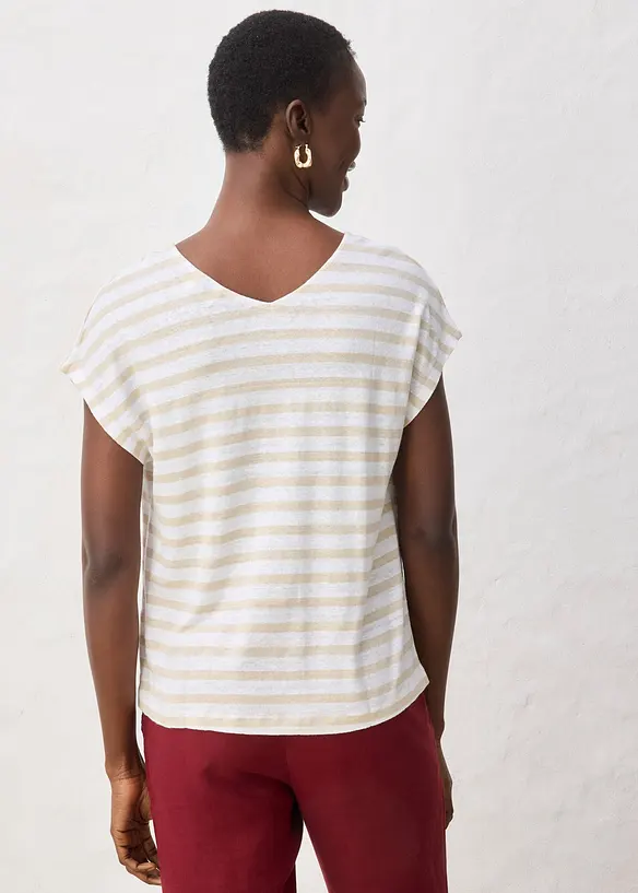 Maglia in puro lino con maniche a pipistrello, bonprix