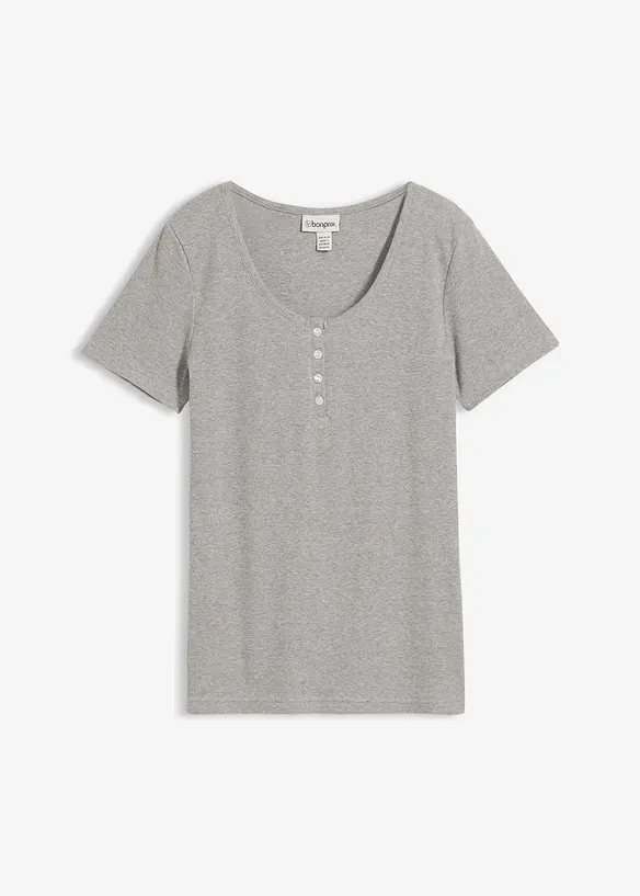 Maglia serafino in puro cotone biologico, bonprix