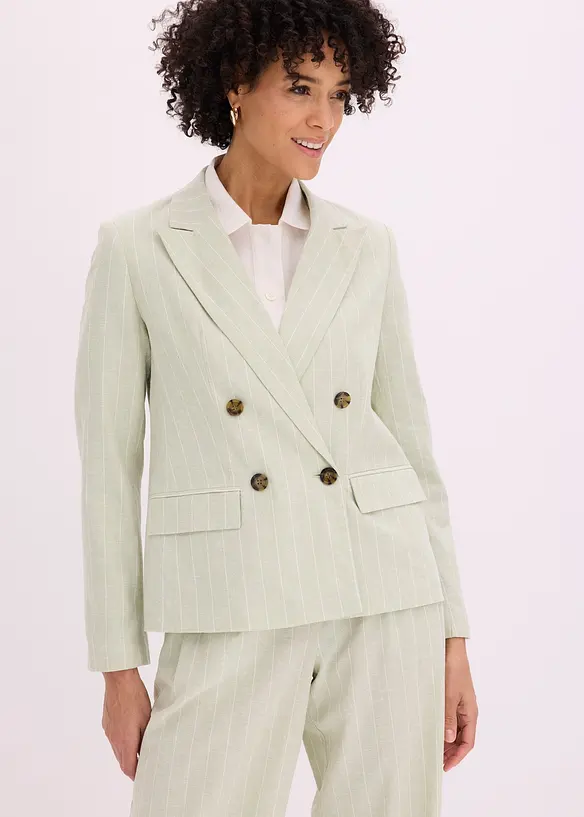 Blazer in misto lino, bonprix