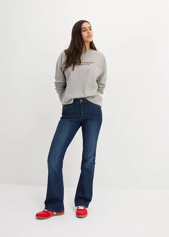 Felpa oversize con ricamo, bonprix