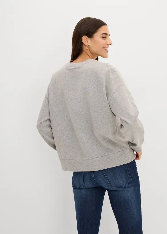 Felpa oversize con ricamo, bonprix