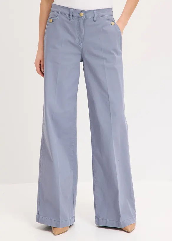 Pantaloni wide leg elasticizzati, bonprix