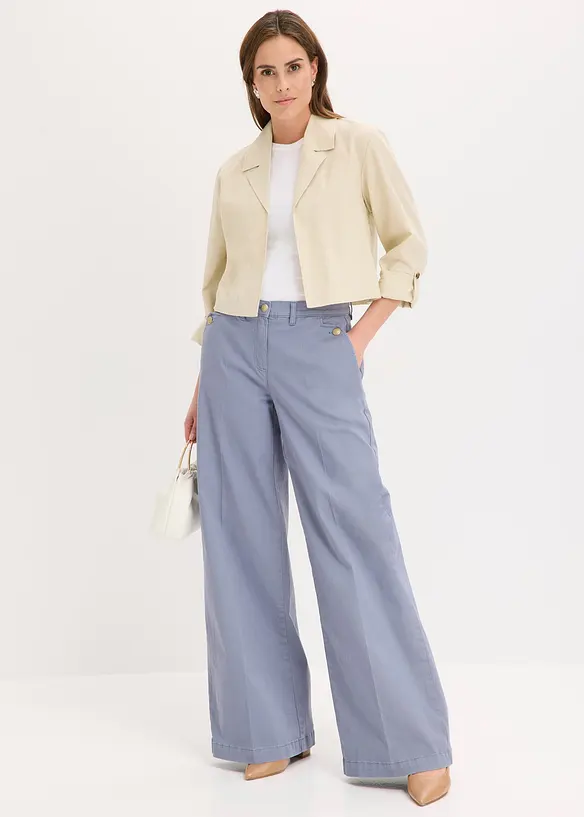 Pantaloni wide leg elasticizzati, bonprix