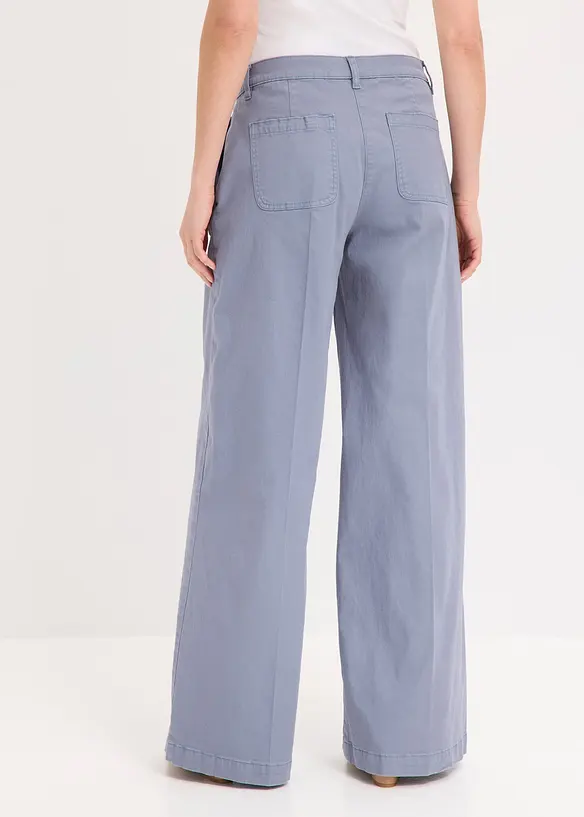 Pantaloni wide leg elasticizzati, bonprix