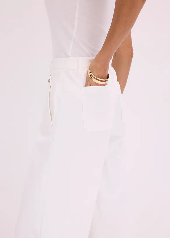 Pantaloni wide leg elasticizzati, bonprix