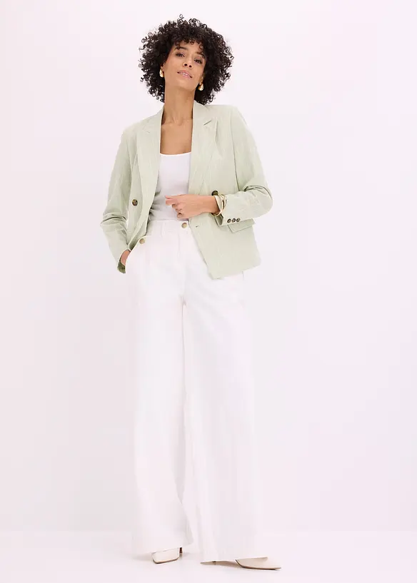 Pantaloni wide leg elasticizzati, bonprix