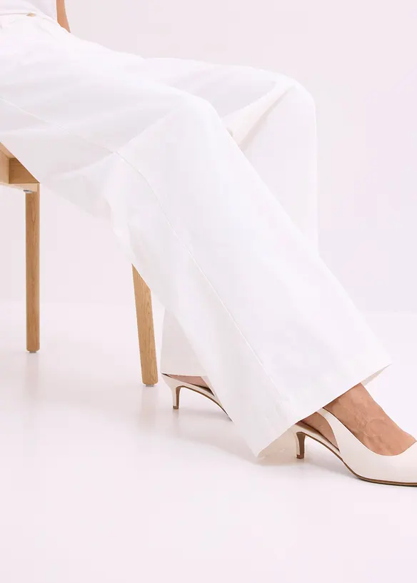 Pantaloni wide leg elasticizzati, bonprix