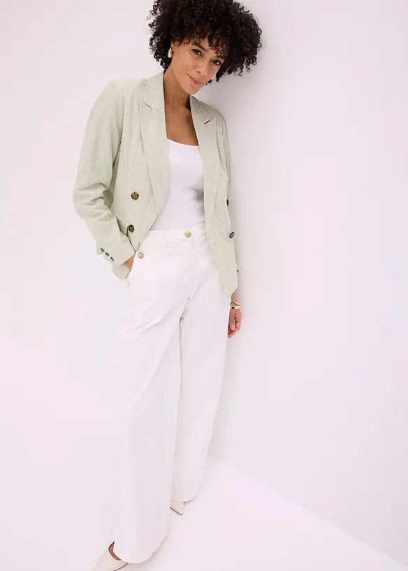 Pantaloni wide leg elasticizzati, bonprix