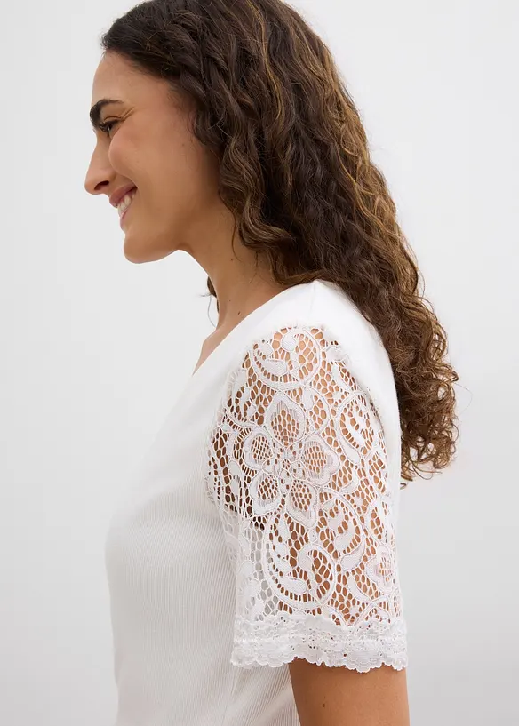 Maglia di cotone a costine, bonprix