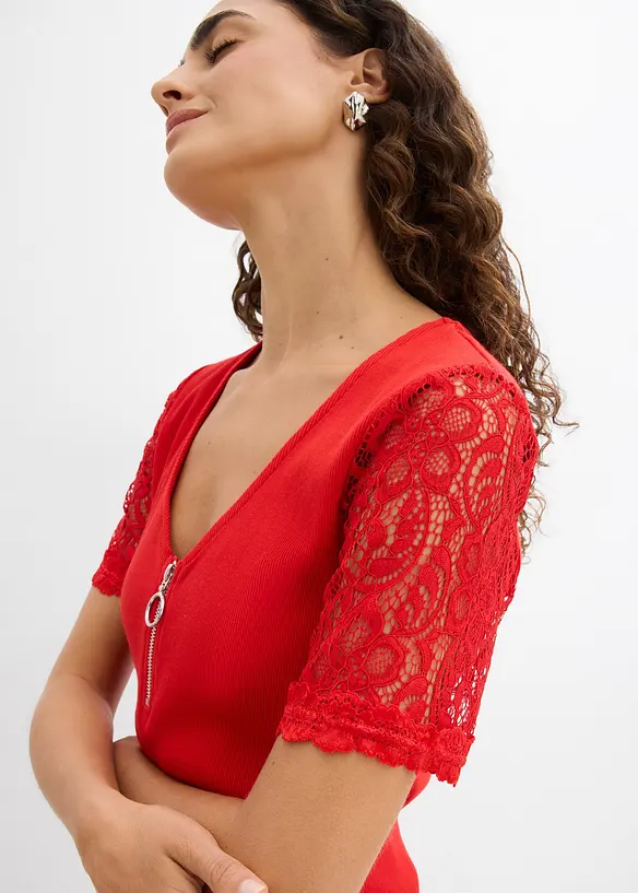 Maglia di cotone a costine, bonprix