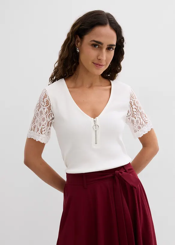 Maglia di cotone a costine, bonprix