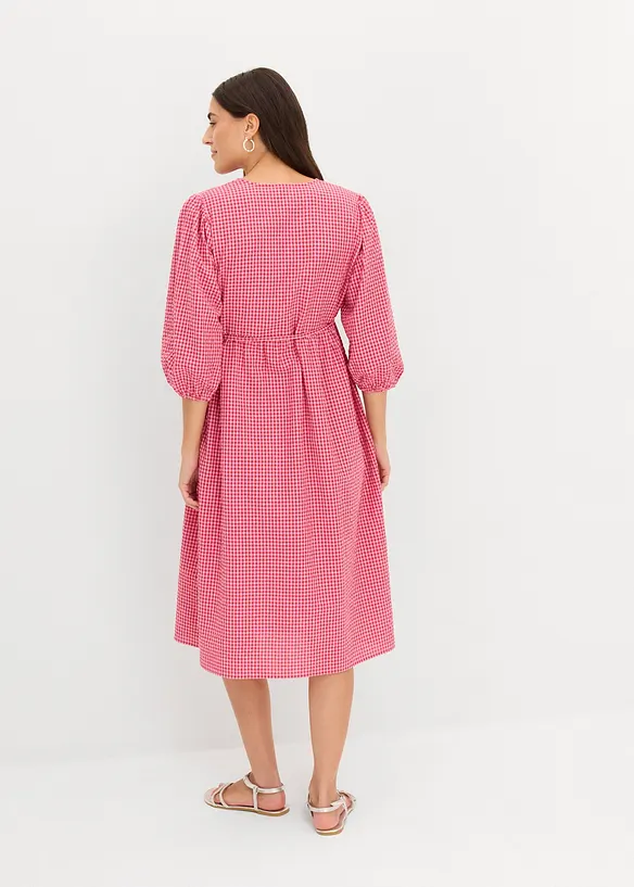 Abito a portafoglio in tessuto operato, bonprix