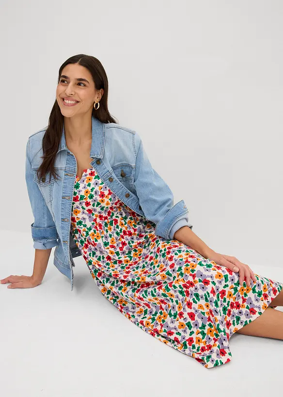 Abito in maglina di misto viscosa e cotone, bonprix