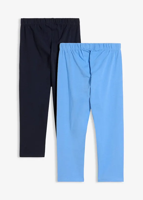 Leggings a pinocchietto in misto cotone biologico (pacco da 2), bonprix