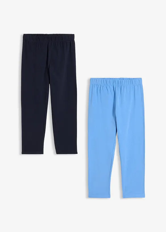 Leggings a pinocchietto in misto cotone biologico (pacco da 2), bonprix