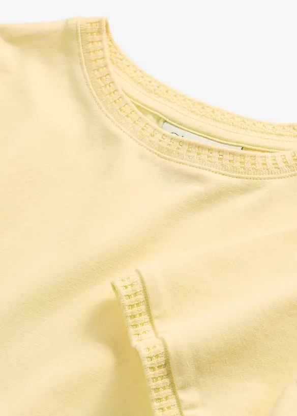 Maglia con bordatura in pizzo, bonprix