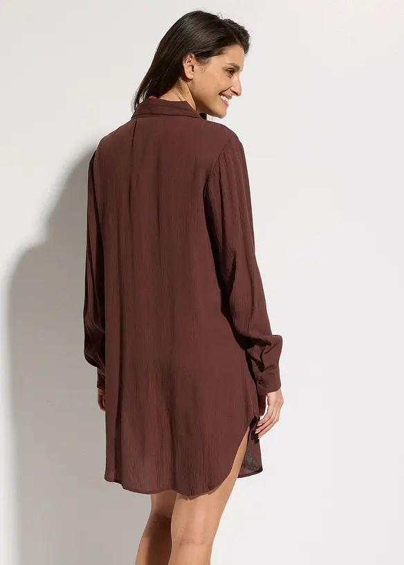 Camicia lunga da spiaggia in viscosa fluente, bonprix