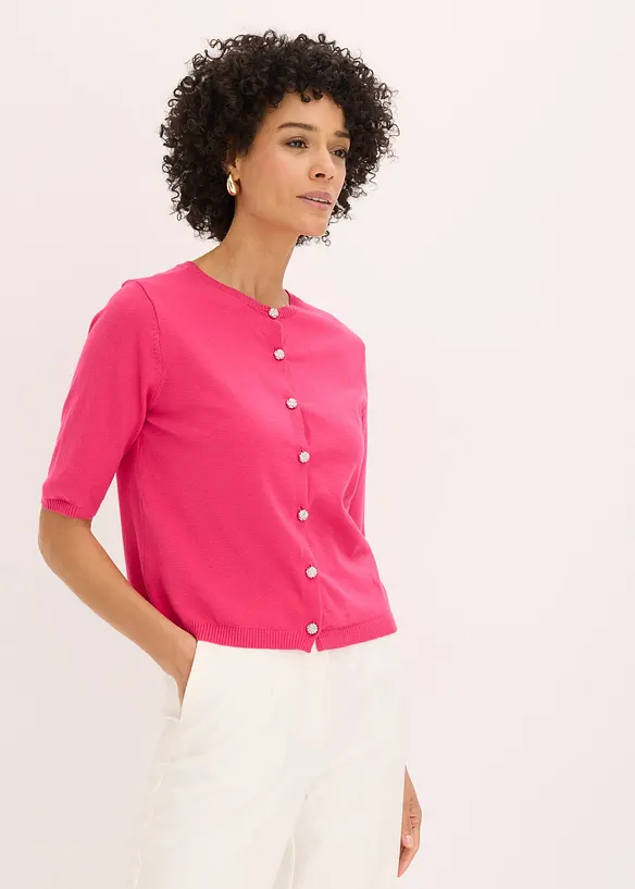 Cardigan in filato fine misto viscosa, bonprix