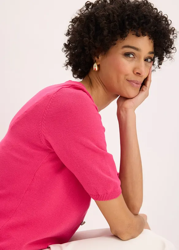 Cardigan in filato fine misto viscosa, bonprix