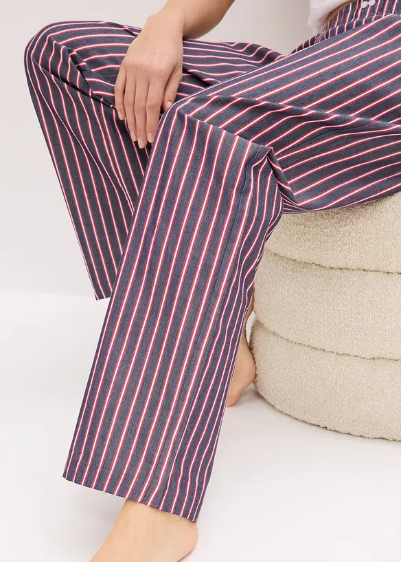 Pigiama con pantaloni in tessuto, bonprix