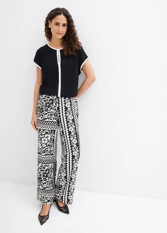 Maglia con bordi a contrasto, bonprix