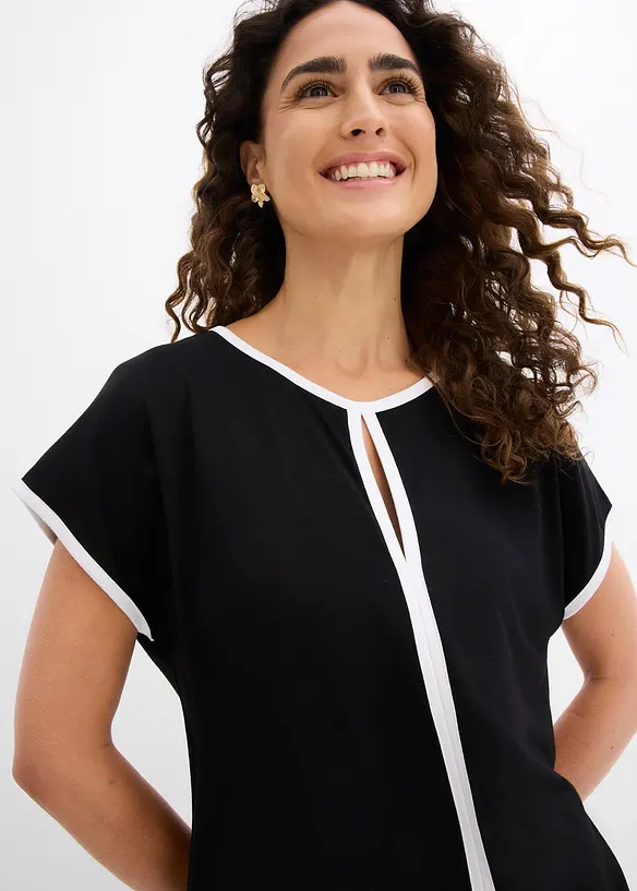 Maglia con bordi a contrasto, bonprix
