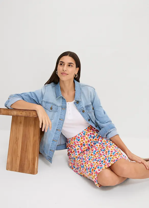 Gonna in jersey di misto viscosa e cotone, bonprix