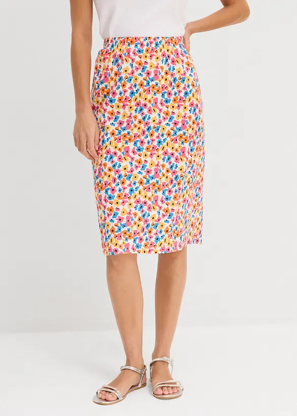 Gonna in jersey di misto viscosa e cotone, bonprix