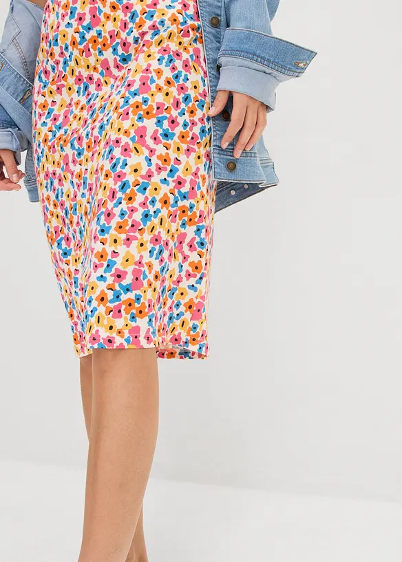 Gonna in jersey di misto viscosa e cotone, bonprix