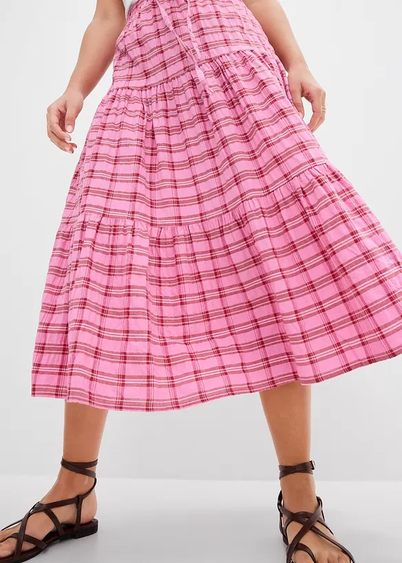 Gonna midi in puro cotone, bonprix