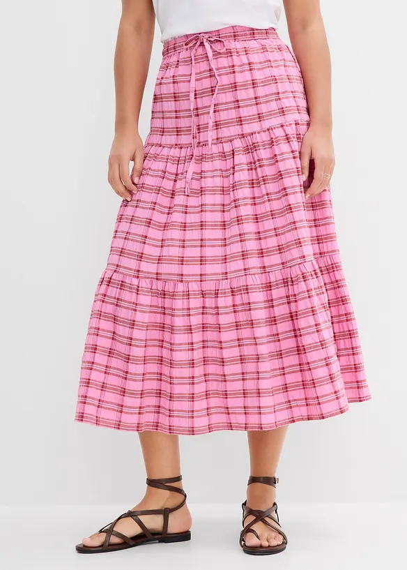 Gonna midi in puro cotone, bonprix