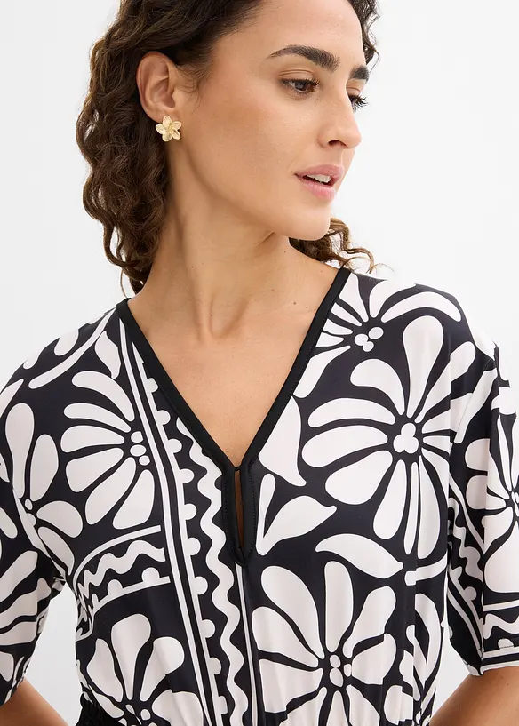 Abito midi con scollatura profonda, bonprix