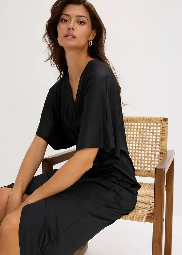 Abito midi con effetto attorcigliato, bonprix