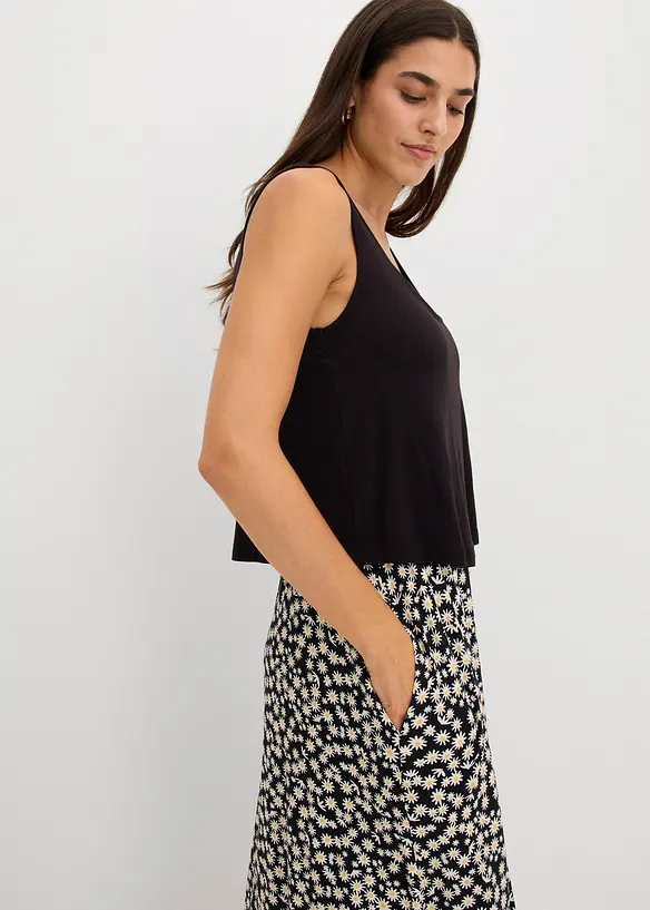 Abito in jersey di misto viscosa e elastan fluido, bonprix