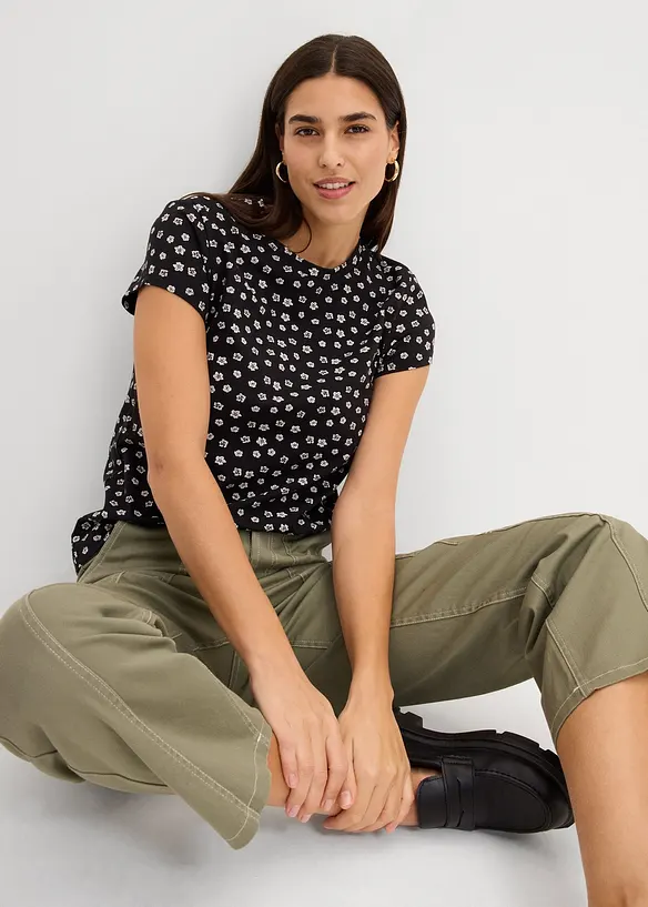 Maglia in misto cotone ed elastan (pacco da 3), bonprix