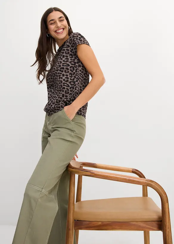 Maglia in misto cotone ed elastan (pacco da 3), bonprix