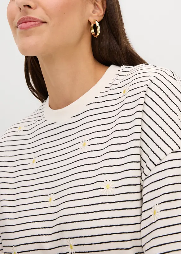 T-shirt in puro cotone a righe, bonprix