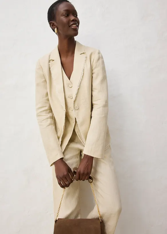 Blazer in puro lino, bonprix