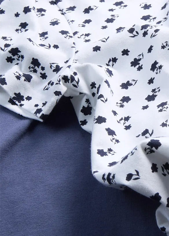 T-shirt in misto cotone biologico elasticizzato (pacco da 2), bonprix