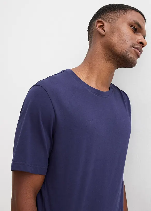 Pigiama estivo con pantaloncini in tessuto di puro cotone, bonprix