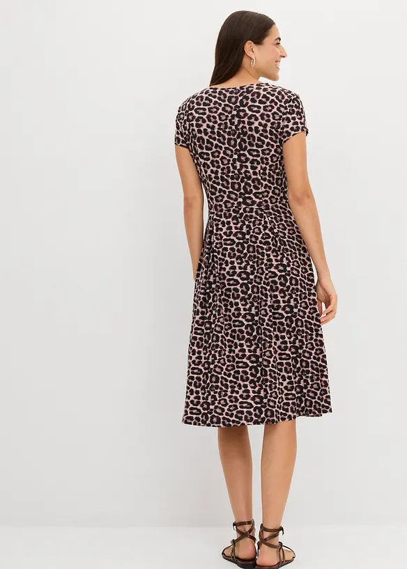 Abito di jersey leopardato, bonprix