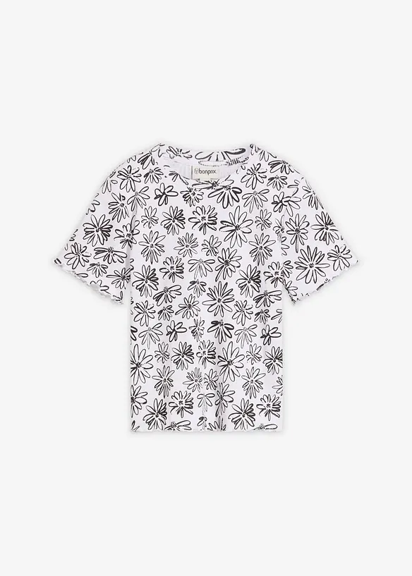 T-shirt corta in misto cotone, bonprix