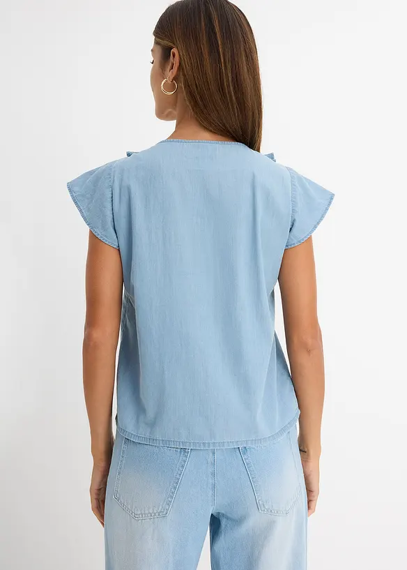 Top in jeans di cotone biologico, bonprix